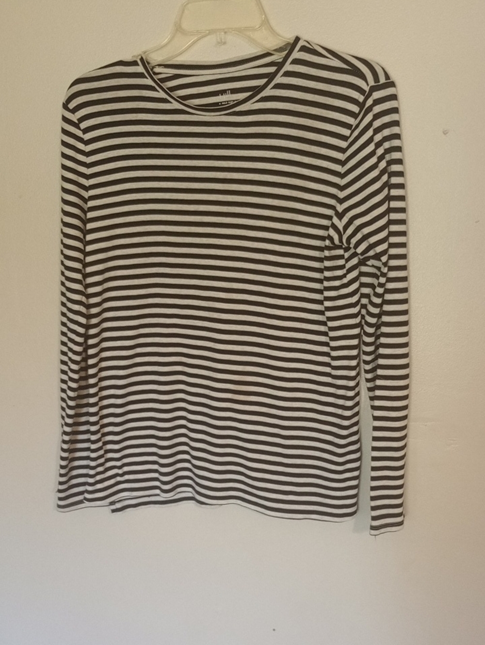 J. Jill Black & White Striped Long-Sleeve Tee Wearever Popover Tunic Basic